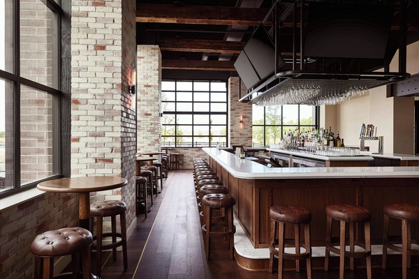 Bar auf der Dachterrasse