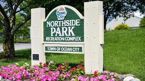 A sign for Northside Park Recreation Complex in Ocean City.