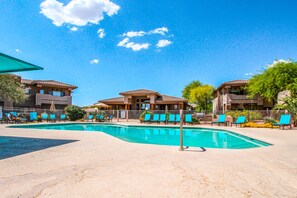 A heated pool