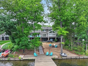 Exterior - Beautiful, spacious, lakefront home large lot, firepit, hot tub, and more  (Locust Grove)