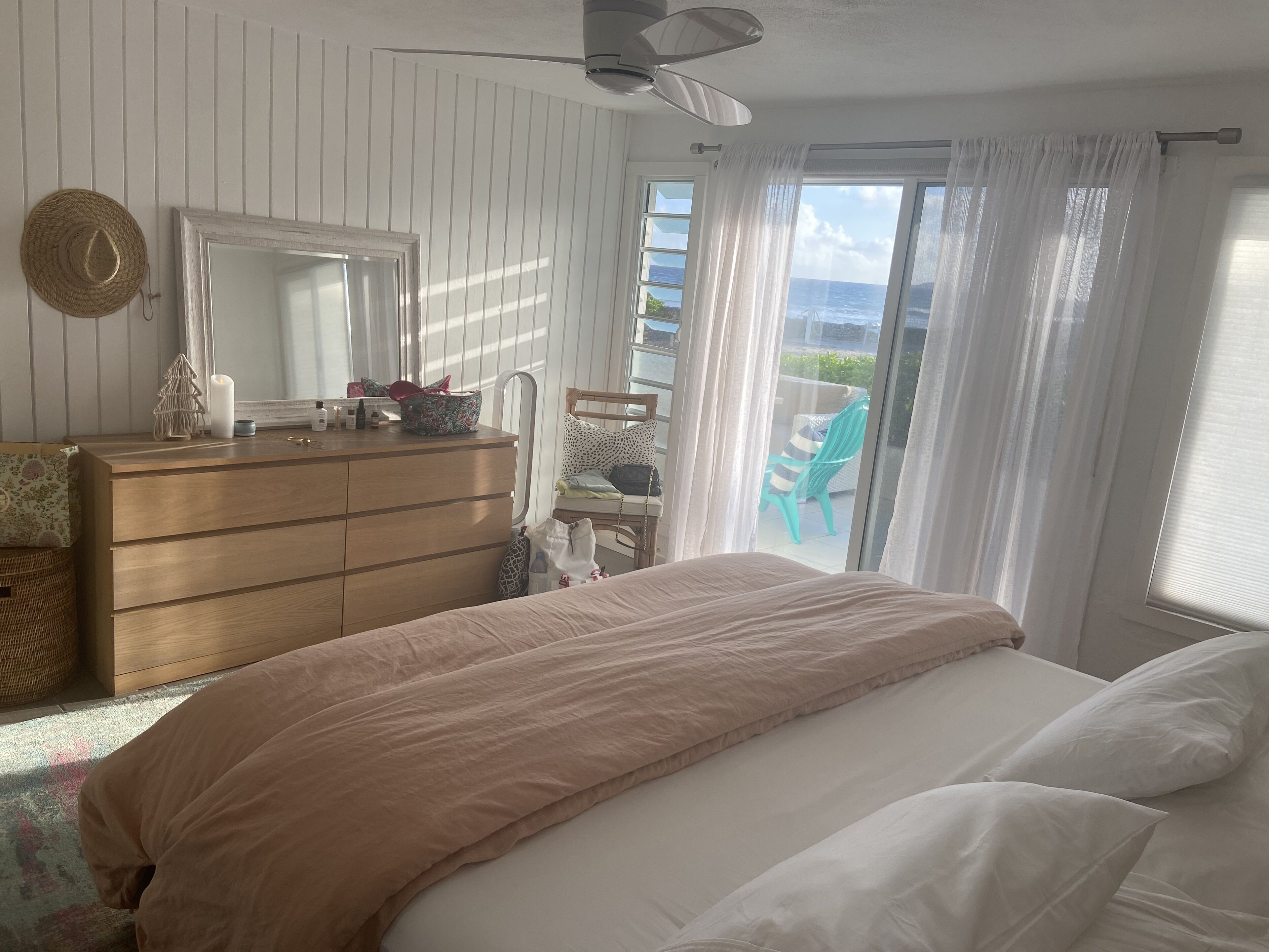 cozy bed with beach views awaits you!