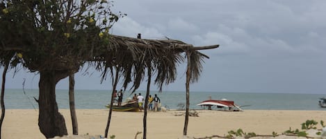 Vlak bij het strand