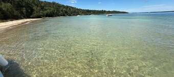 Private DOCK on Lake Charlevoix / Pontoon Boat & Golfcart / RV & Trailer Parking