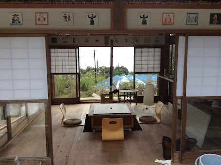 Interior. A farm surrounded by the primeval forest on the goddess island of Miyajima