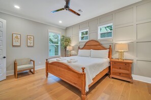 3 bedrooms, iron/ironing board, travel cot, WiFi