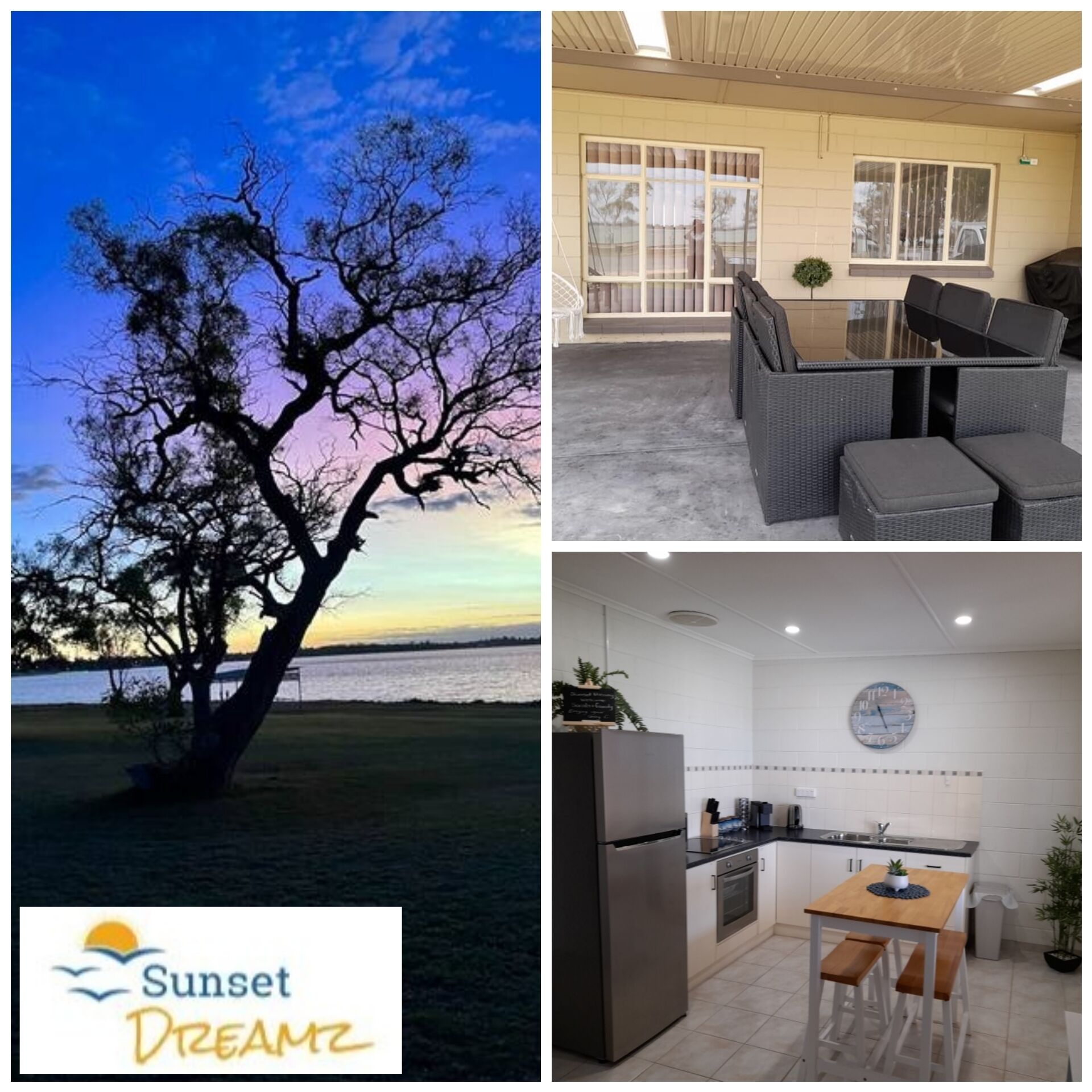 Lake front accommodation with stunning sunset views