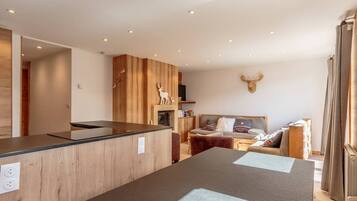 Télévision, cheminée