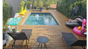 Piscine extérieure, piscine chauffée