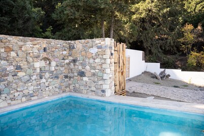 Chaihoutes stone villa into Olive farm in Zia