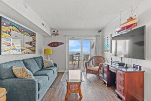 TV, Netflix, DVD player, streaming services - Ocean Pier III 223-2BR/2BA Oceanfront Condo in Windy Hill (North Myrtle Beach)