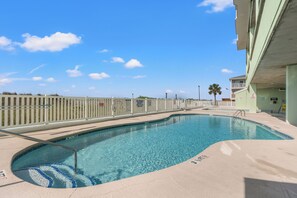 Indoor pool, outdoor pool - Paradise Point 12A-4BR/3BA Oceanfront condo in Cherry Grove (North Myrtle Beach)