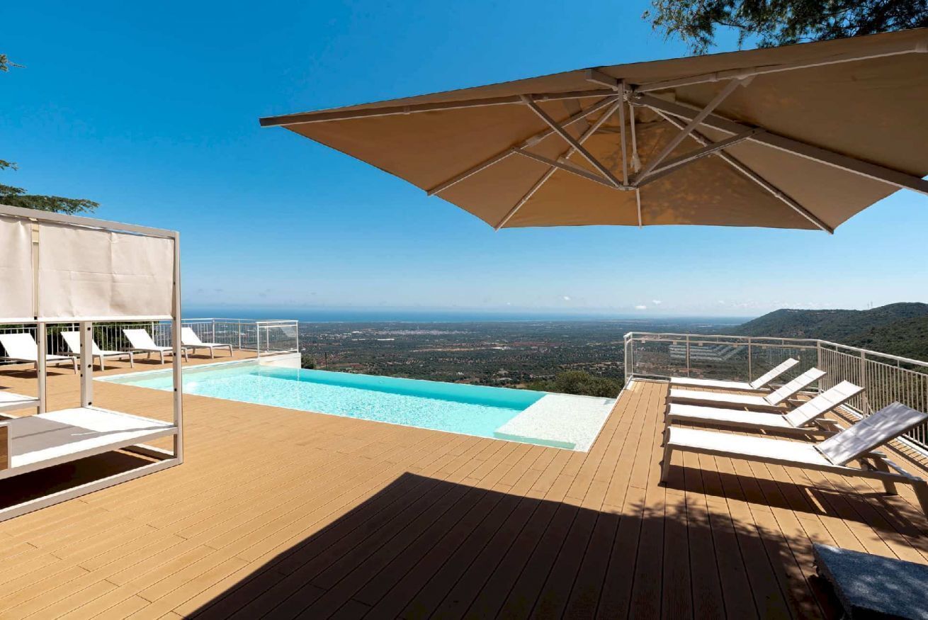 Piscine extérieure, piscine chauffée