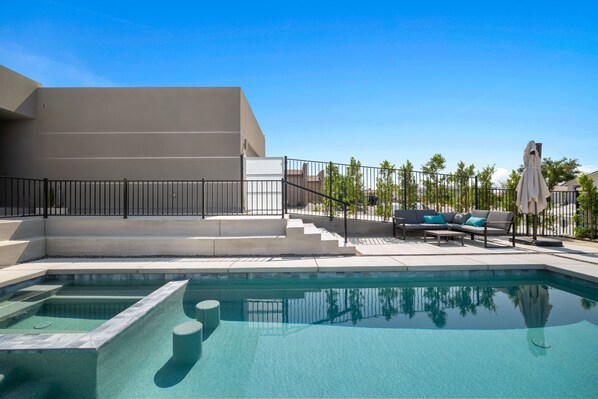 Outdoor pool, a heated pool