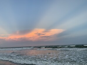 Beach nearby, sun-loungers