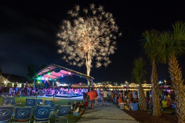 Outdoor banquet area