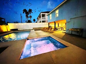 Pool - 2min Walk To The Beach⛱ Private Heated Pool/SPA ⛱  Zula Siesta Beach House (South Padre Island)