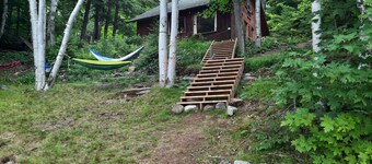 Cottage with 40' Dock!  Beautiful lake with excellent fishing.