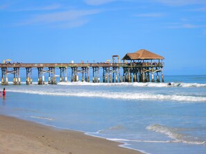 On the beach, sun-loungers, beach towels - SUBTROPICAL PARADISE CONDO WITH PANORAMIC OCEAN VIEWS, POOL, STEPS TO THE BEACH (Cocoa Beach)