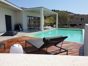 Outdoor pool, a heated pool