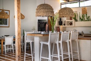 Villa, 3 Bedrooms, Smoking, Private Pool | Dining - Rustic Interior Design, Private Villa, 3 BR, Umalas With Staff (Kerobokan)