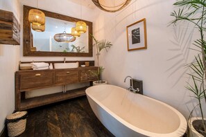 Villa, 3 Bedrooms, Smoking, Private Pool | Bathroom | Shower, towels - Rustic Interior Design, Private Villa, 3 BR, Umalas With Staff (Kerobokan)