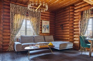 Panoramic Chalet, Mountain View, Mountainside | Living area - HILLS1200 Medoveevka Residence (Medoveyevka)