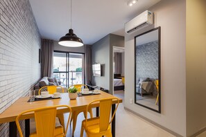 Comfort Apartment | Living area | 32-inch Smart TV with digital channels, TV, Netflix