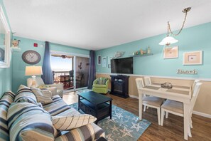 Télévision, cheminée, lecteur de DVD