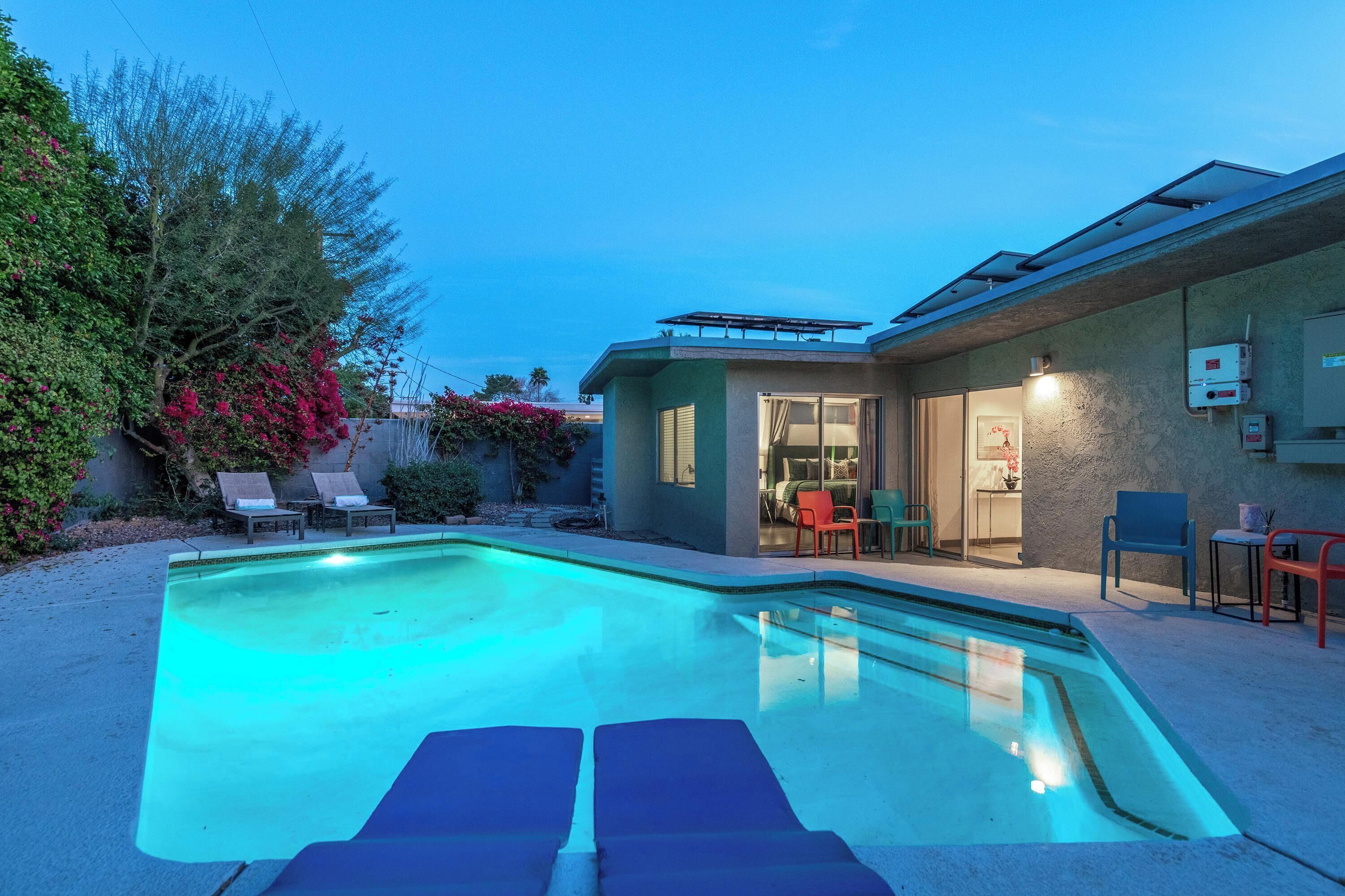 A heated pool