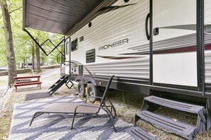 Mobile Home (Givens Glamper- 2021 Heartland W/thre) | Exterior - Givens Glamper Heartland W 3 Beds, Outdoor Pool, Views for Days (Branson)