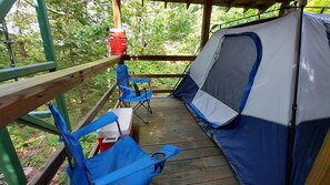 Balcony - Treetopper Fully Set up Tent Site with BBQ, Firepit, Outdoor Pool & Hiking (Branson)