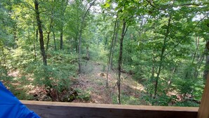 Tent (TreeTopper 2 - Fully Set up tent Site) | Balcony - Treetopper 2 Fully Set up Tent Site with BBQ, Firepit, Outdoor Pool & Hiking (Branson)