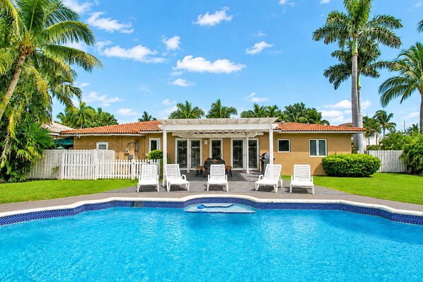 A heated pool
