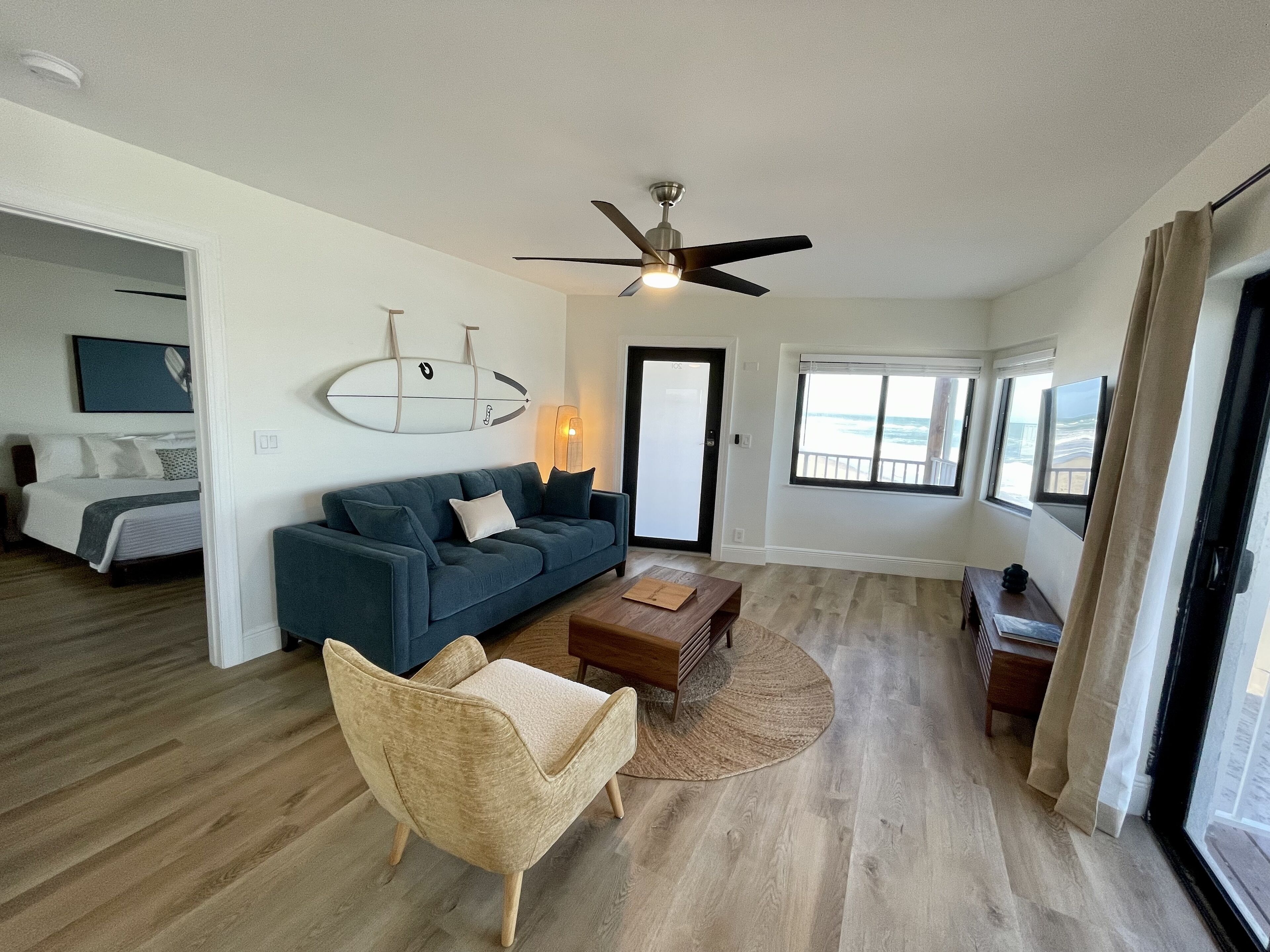 oceanfront one bedroom king suite | iron/ironing board, free wifi, bed sheets