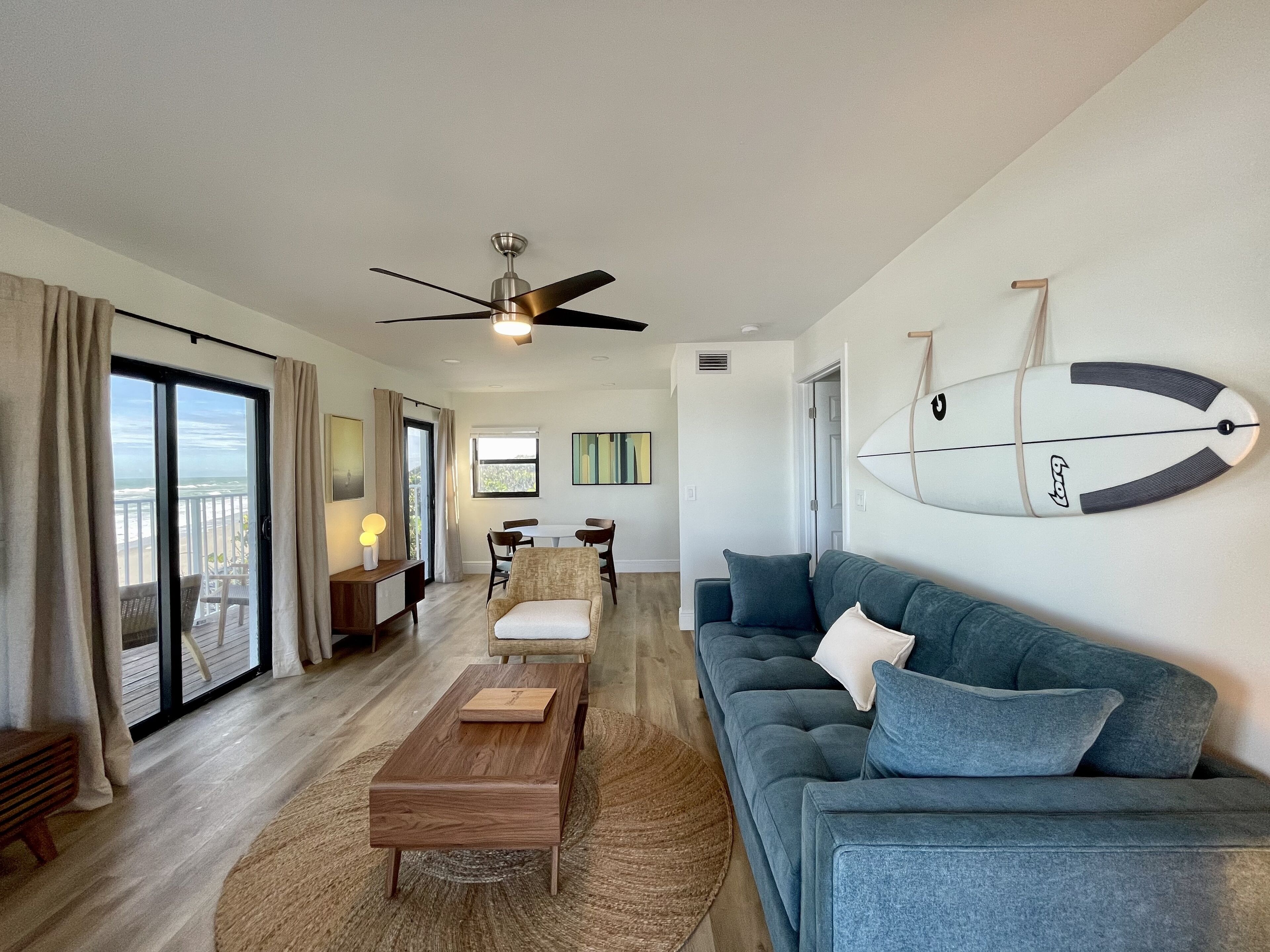 oceanfront one bedroom king suite | living area | 35-inch flat-screen tv with cable channels, tv
