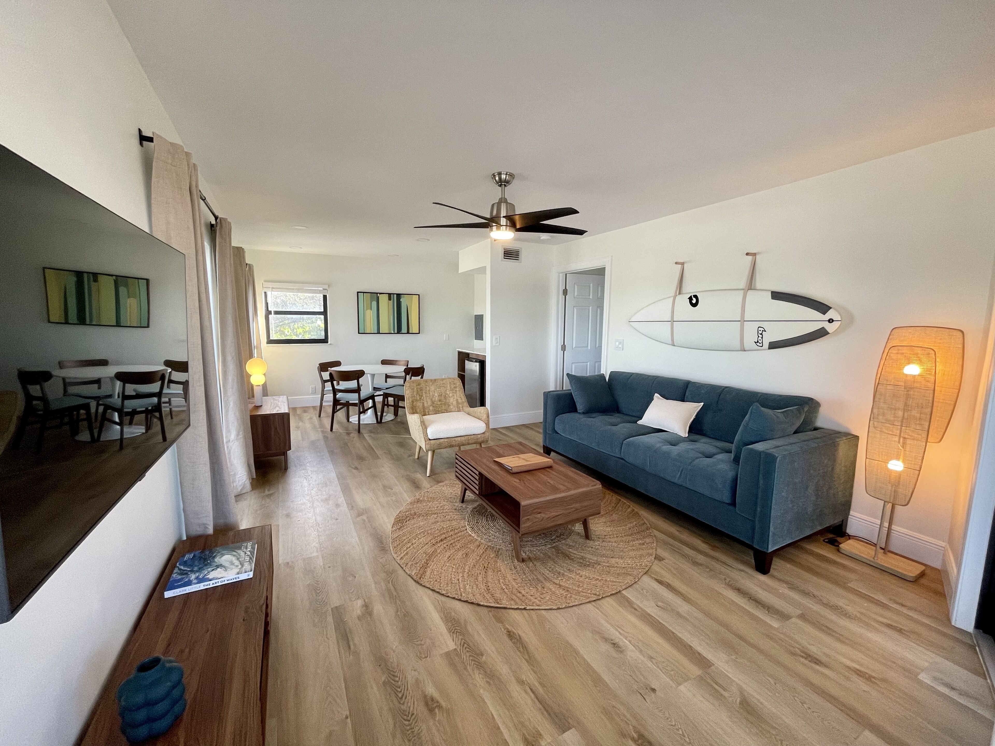 35-inch flat-screen tv with cable channels, tv