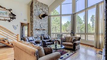 Smart TV, chimenea, videojuegos, reproductor de DVD