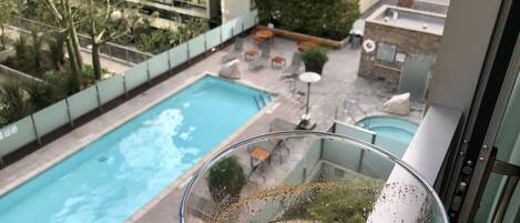 Outdoor pool, a heated pool