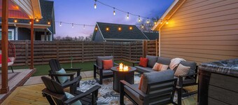 Winter Escape Fireplace Hot tub By Square & Museum