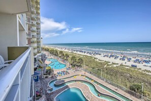 A heated pool - Bay Watch Condo w/ Oceanfront Balcony & Beach View (North Myrtle Beach)