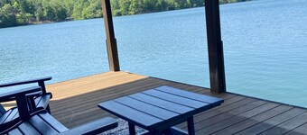 Lakefront Keowee home w open water views + private dock, boat ramp & fire pit