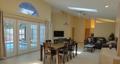 Beachside Pool House with heated pool, Short Walk to the Beach!