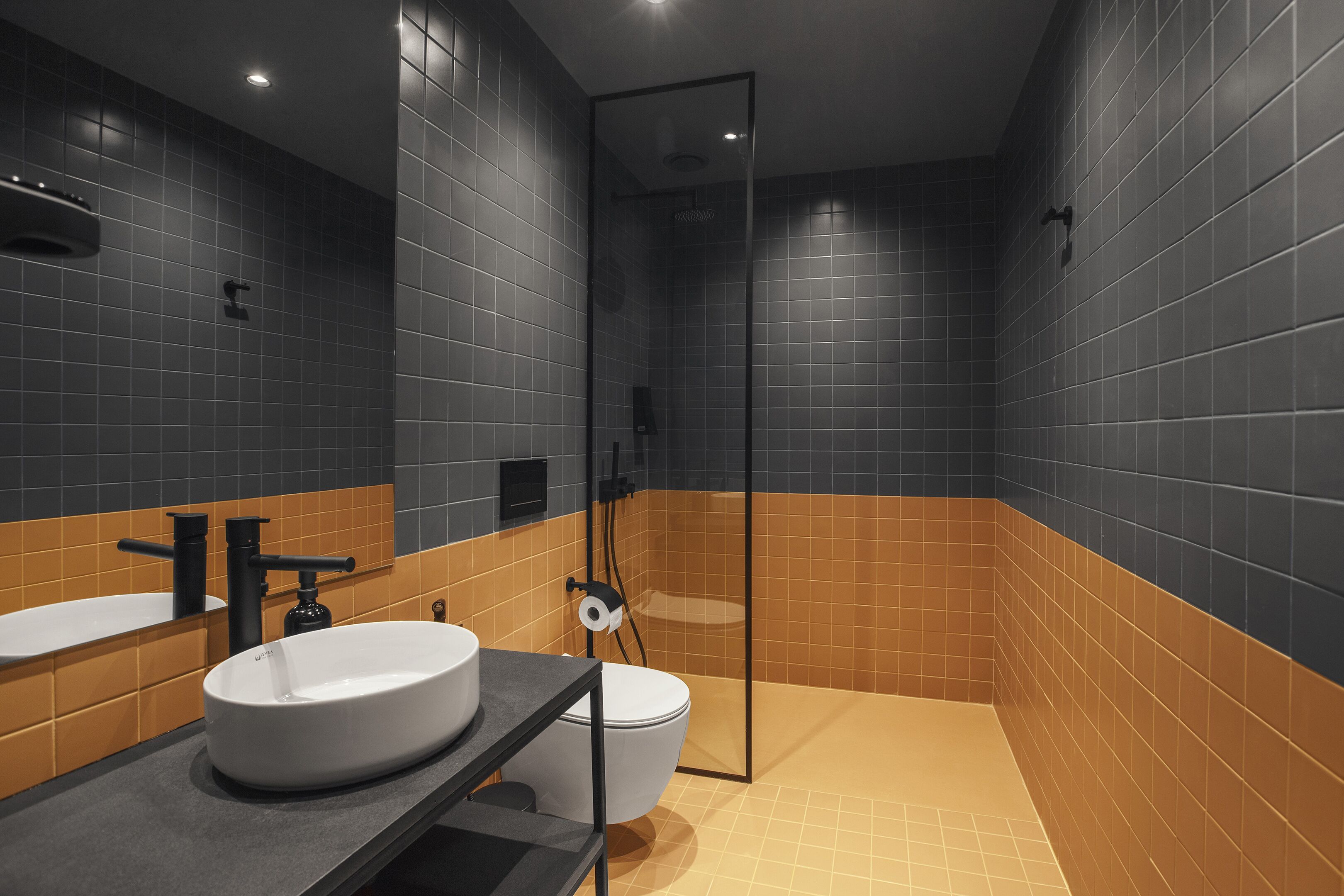 rainfall showerhead, eco-friendly toiletries, hair dryer, bathrobes