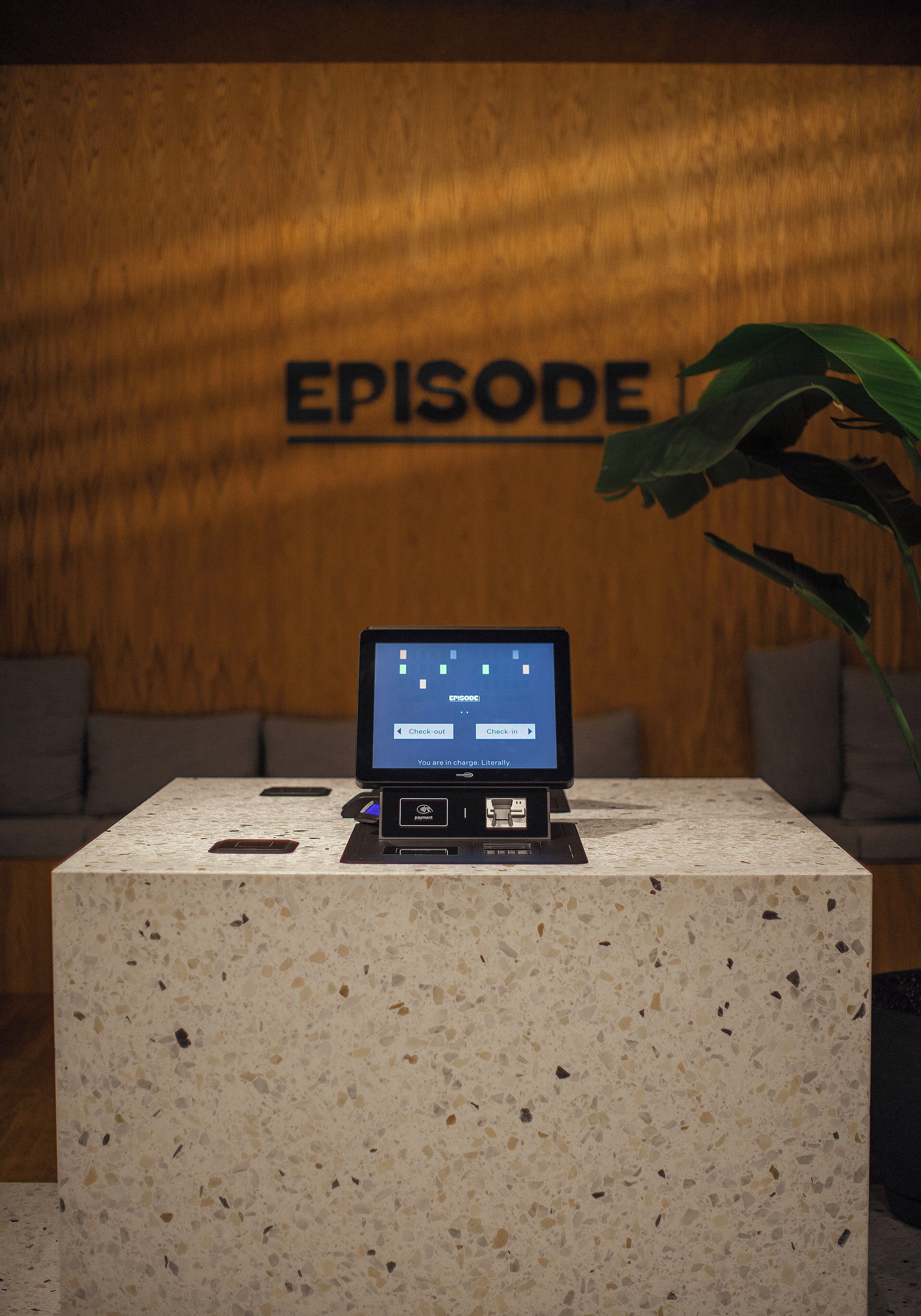 check-in/check-out kiosk