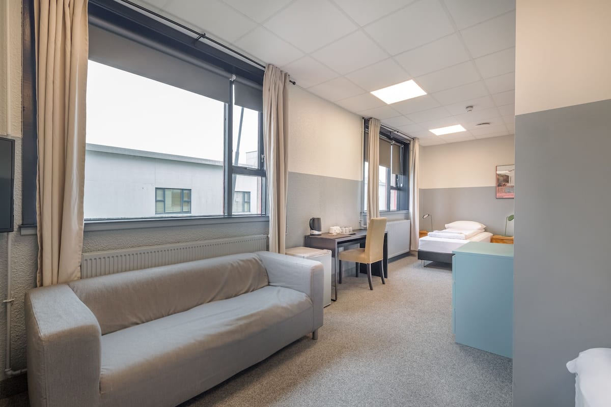 family quadruple room, accessible, private bathroom | desk, soundproofing, iron/ironing board, free wifi