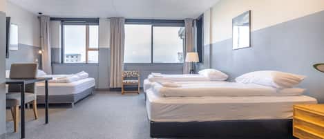 Family Quadruple Room, Private Bathroom | 1 bedroom, desk, soundproofing, iron/ironing board
