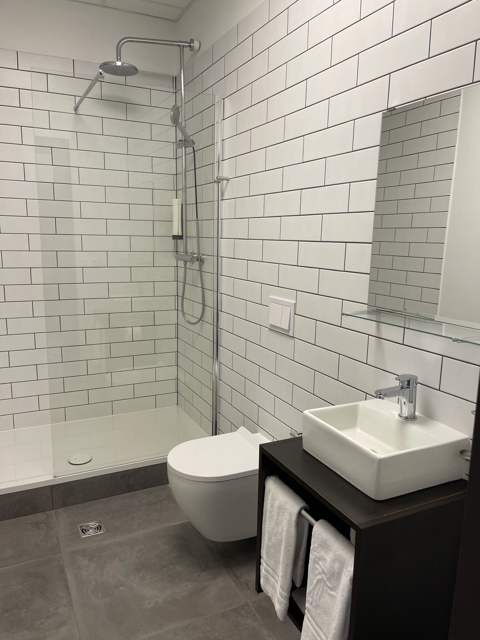 premium double room, private bathroom | bathroom | shower, towels