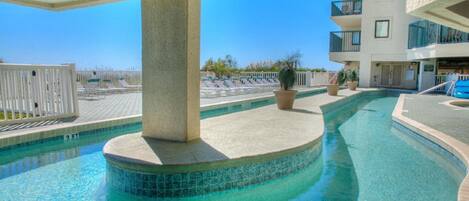 Indoor pool, outdoor pool