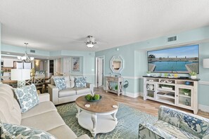 TV, DVD player, toys