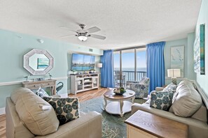 TV, DVD player, toys